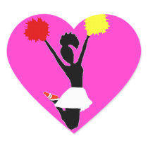 Cheerleader Silhouette Stickers