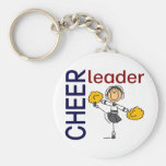 Cheerleader Stick Figure Key Chains