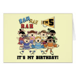 Cheerleading 5th Birthday Tshirts and Gifts Card
