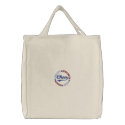 Cheerleading sayings embroidered canvas tote bag embroidered bags