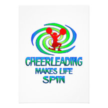 Cheerleading Spins Custom Invitations