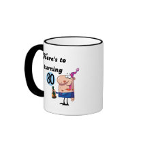 Cheers to 80 Birthday Tshirts and Gifts Coffee Mugs