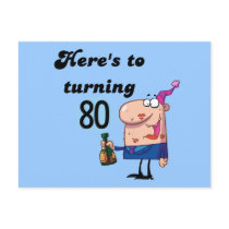 Cheers to 80 Birthday Tshirts and Gifts