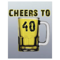 Cheers to Fourty . Birthday Custom Flyer