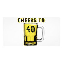 Cheers to Fourty . Birthday Photo Greeting Card