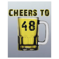 Cheers to Fourty Eight. Birthday Flyer Design