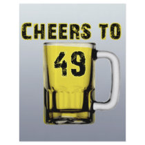 Cheers to Fourty Nine. Birthday Flyer