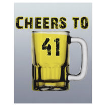 Cheers to Fourty One. Birthday Personalized Flyer