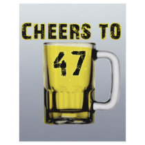 Cheers to Fourty Seven. Birthday Personalized Flyer