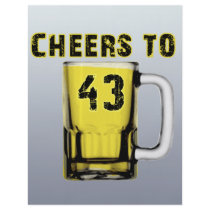 Cheers to Fourty Three. Birthday Full Color Flyer