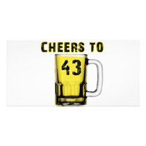 Cheers to Fourty Three. Birthday Photo Cards