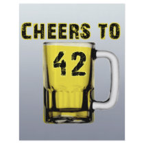 Cheers to Fourty Two. Birthday Flyer