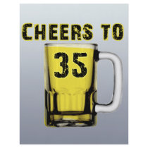 Cheers to Thirty Five. Birthday Full Color Flyer