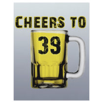 Cheers to Thirty Nine. Birthday Custom Flyer