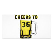 Cheers to Thirty Six. Birthday Photo Cards