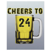 Cheers to Twenty Four. Birthday Flyer Design