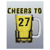 Cheers to Twenty Seven. Birthday Flyer