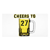 Cheers to Twenty Seven. Birthday Picture Card