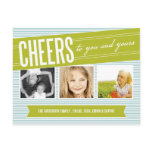 CHEERS TO YOU AND YOURS | HOLIDAY PHOTO CARD postcards