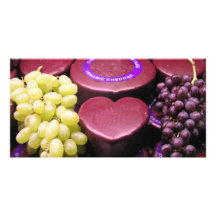 Cheese and grapes photo greeting card