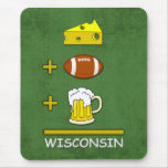 Cheese Football Beer Wisconsin Mouse Mat