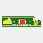 "Cheese plus Football plus Beer" Bumper Stickers