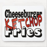 Cheeseburger Ketchup Fries Mousepad