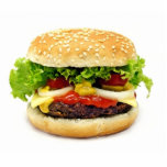 Cheeseburger photo sculptures