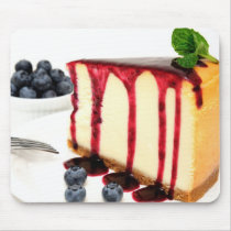 Cheesecake And Blueberries Mouse Pad