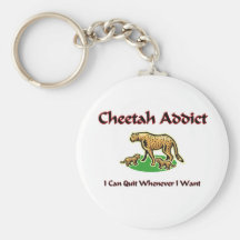 Cheetah Addict Key Chains