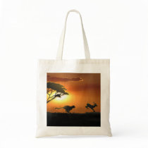 Cheetah and Gazelle Tote Bags