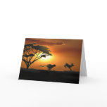 Cheetah and Gazelle greeting card