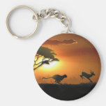 Cheetah and Gazelle keychain