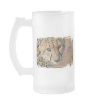 Cheetah Cat Beer Mug