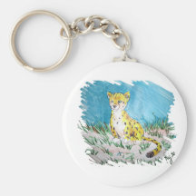 cheetah cub key chain