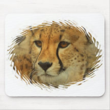 Cheetah Face Mouse Pad