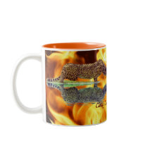 Cheetah & Flames Big Cat Wildlife Art  Mug