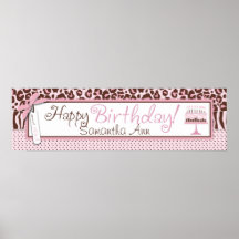 Cheetah Girl Banner Poster