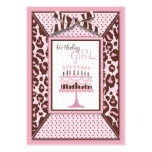 Cheetah Girl Birthday Gift Card Business Card