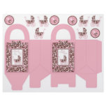 Cheetah Girl Gift Basket Box Template flyers