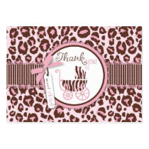 Cheetah Girl Gift Tag Pink D Business Card Template