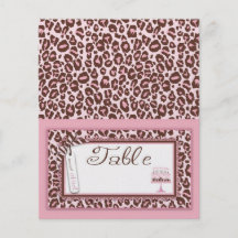 Cheetah Girl Table Card 2 Flyer