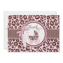 Cheetah Girl TY Card Pink B2 Custom Invitations