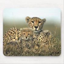 Cheetah Mum and Cub Mousepad