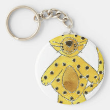 Cheetah Pink Bow Keychain