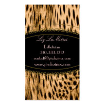 Cheetah print business cards