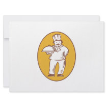 Chef Baker Cook With Platter Personalized Invitation