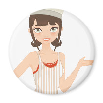 Chef bust magnets