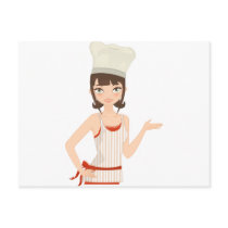 Chef bust postcards