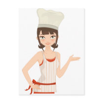 Chef bust postcards
